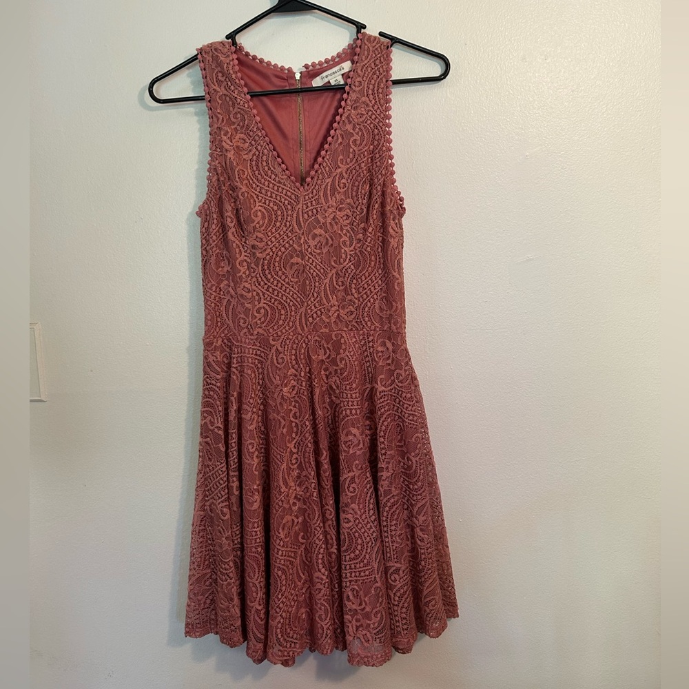 Francesca's Blush Pink Lace Dress - XS